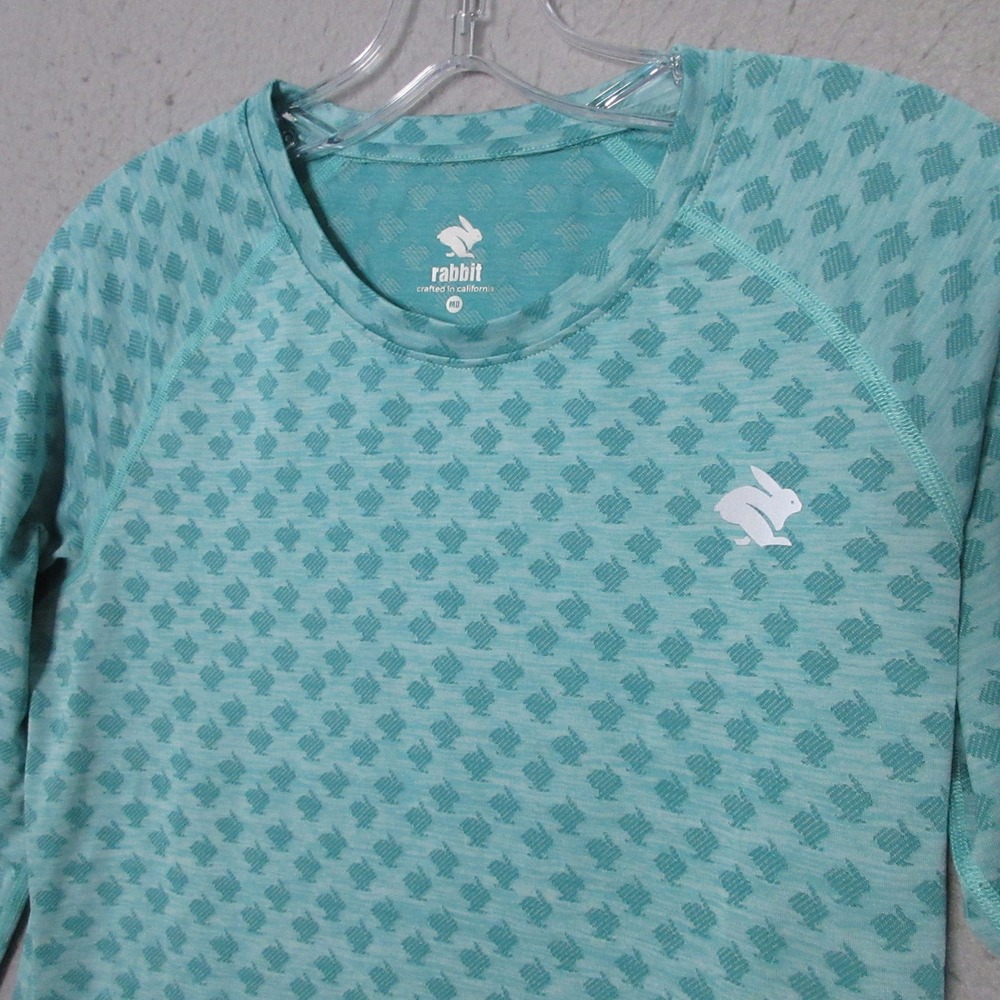 Rabbit EZ Tee Top Women Long Sleeve Rabbit Print Running Athletic Top Rabbitknit